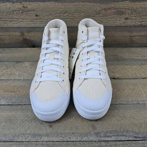 adidas Bravado Mid Women's Skateboarding Casual Canvas Shoe Beige White - Picture 5 of 10